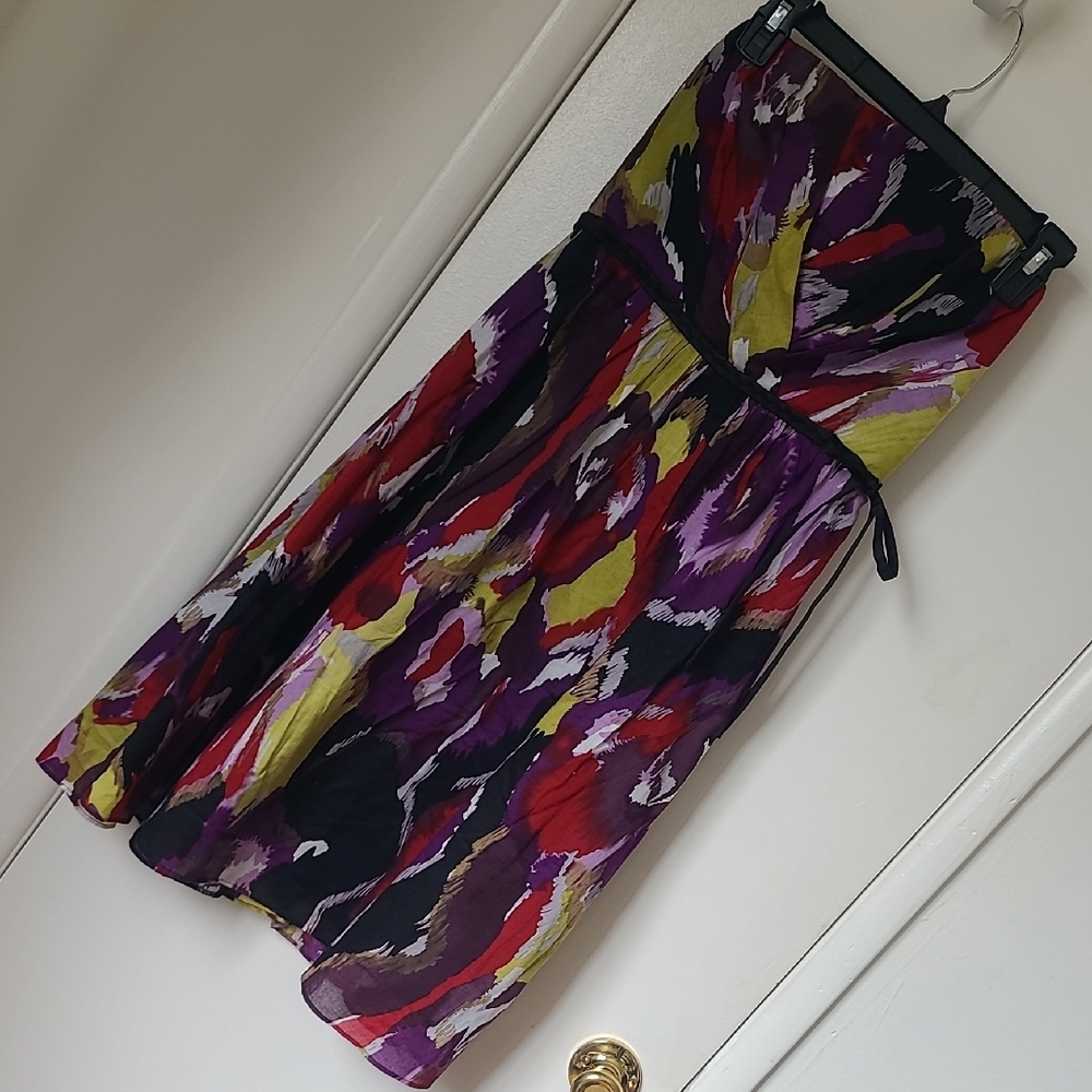 Vibrant Multicolor Strapless Dress